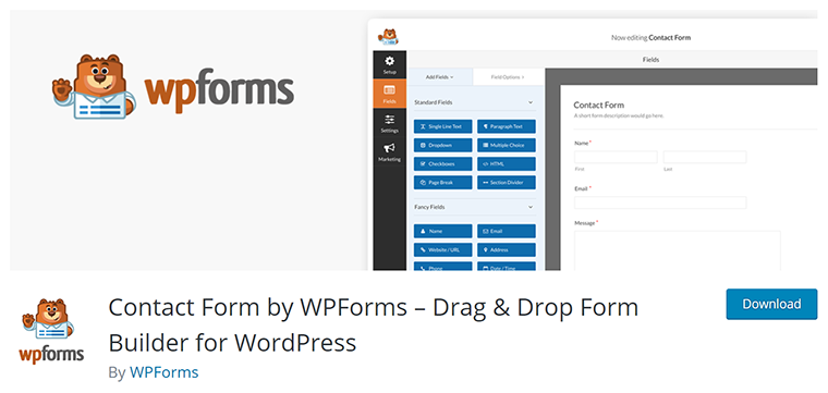 WPForms - Meilleur plugin de formulaire WordPress