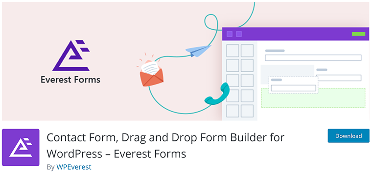 Everest Forms Plugin de formulaire simple glisser-déposer