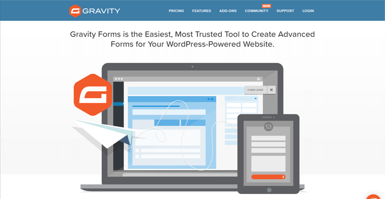 Formulaires de gravité du plugin de formulaire WordPress avancé