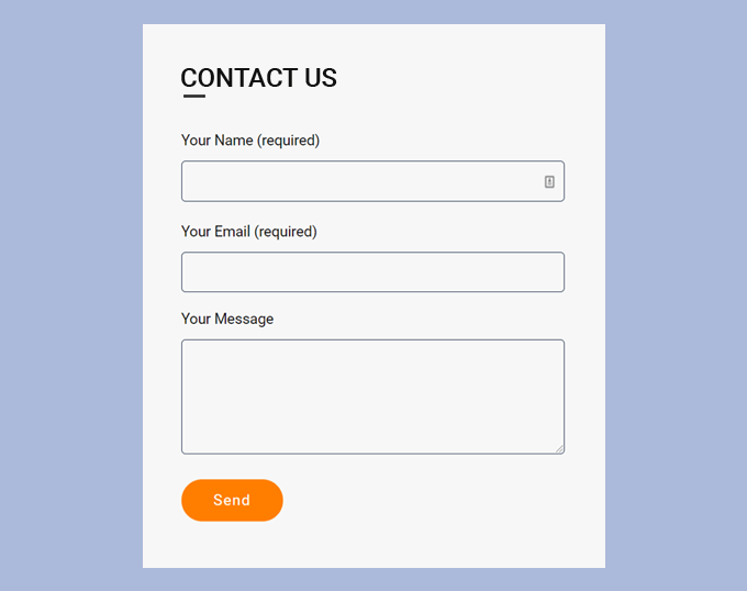 Formulaire de contact