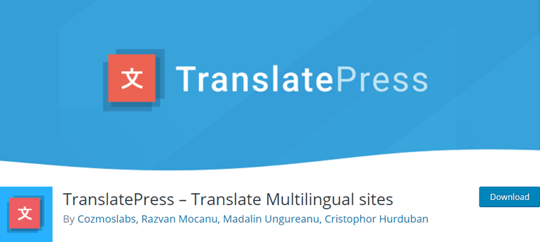 Плагин для перевода WordPress TranslatePress