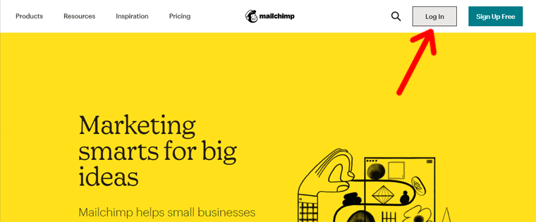 Mailchimp'e giriş yapın