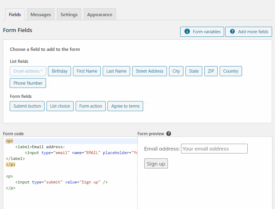 Add Fields to Your Sign-Up Form