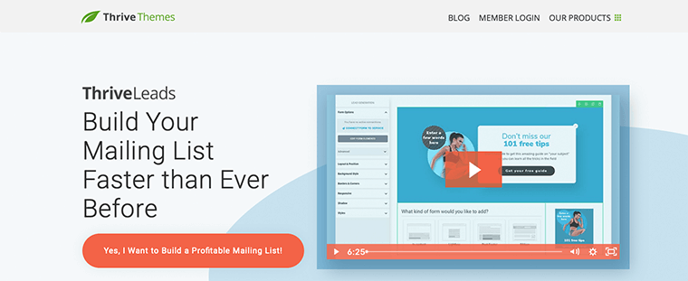 Thrive Leads E-posta Listesi Oluşturma Eklentisi WordPress