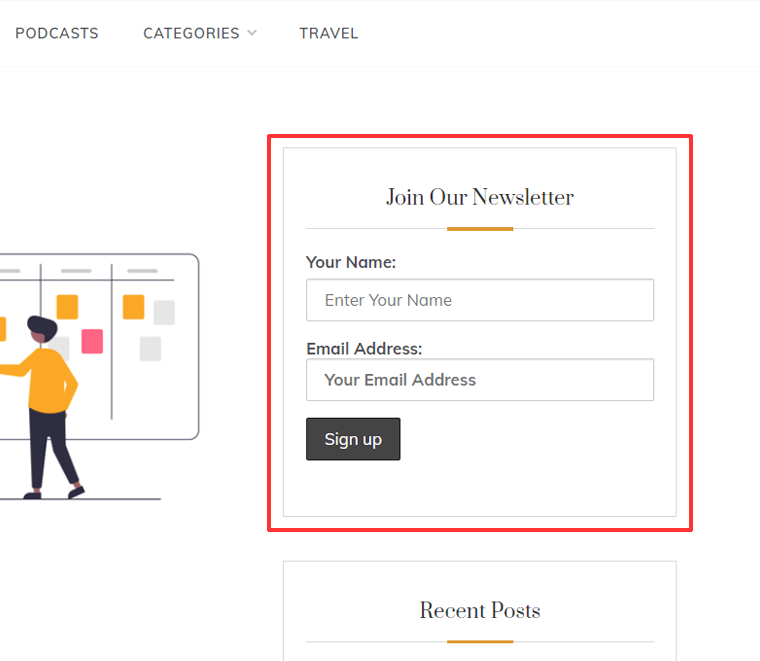 E-posta Kayıt Formu Önizlemesi