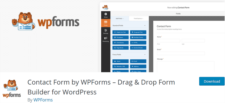 WPForms Kostenloses WordPress-Plugin