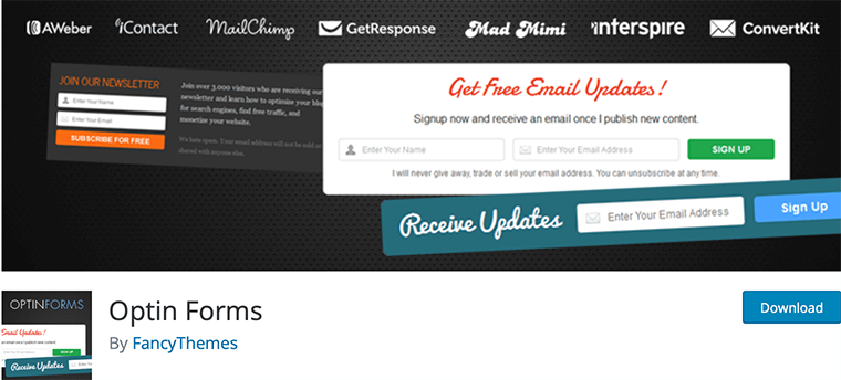 Optin Forms - kostenloses WordPress-Plugin zur Lead-Generierung