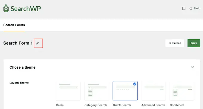 SearchWP를 사용하여 사용자 정의 검색 양식 이름 바꾸기 Renaming the custom search form using SearchWP