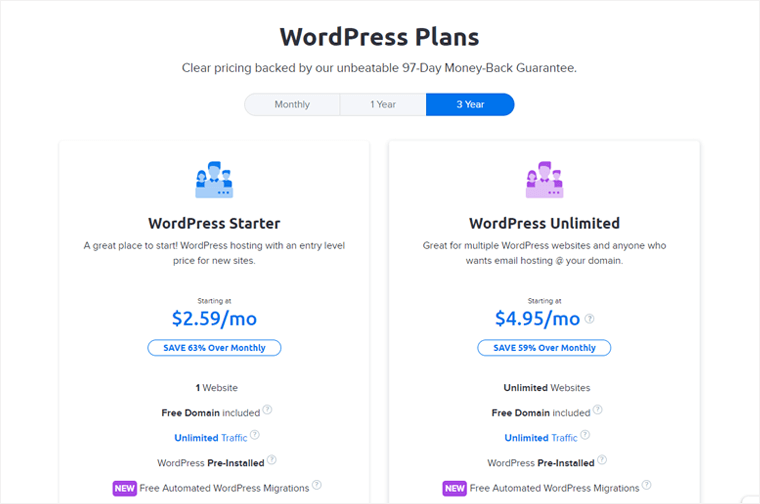 Planuri de găzduire WordPress DreamHost