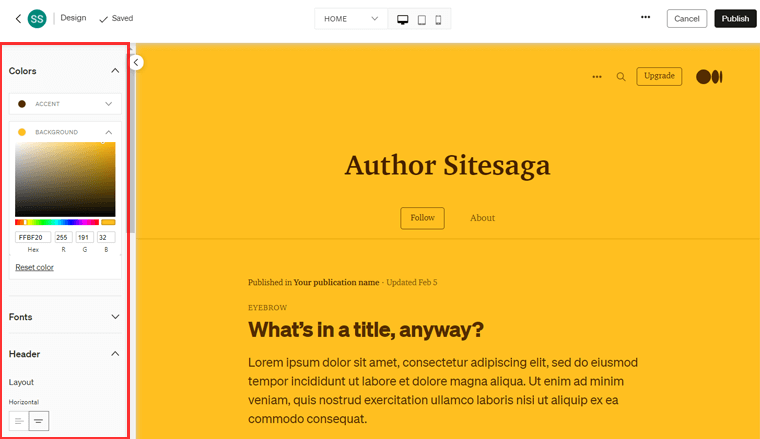 Proiectarea profilului dvs. mediu