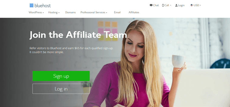 Programul de afiliere Bluehost