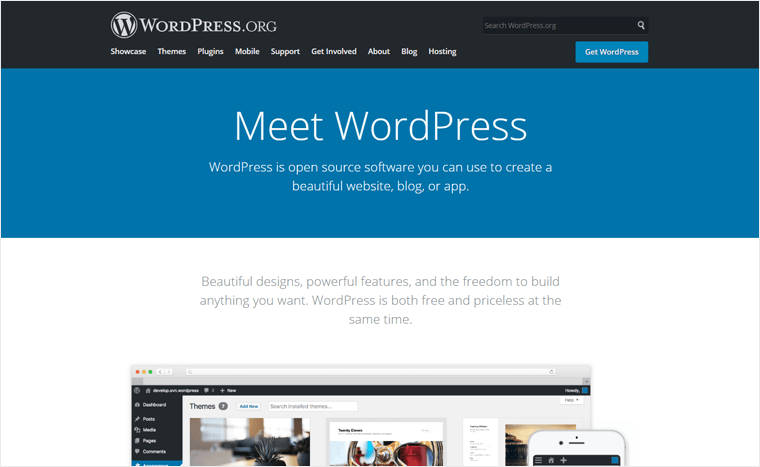 Site-ul web WordPress.org
