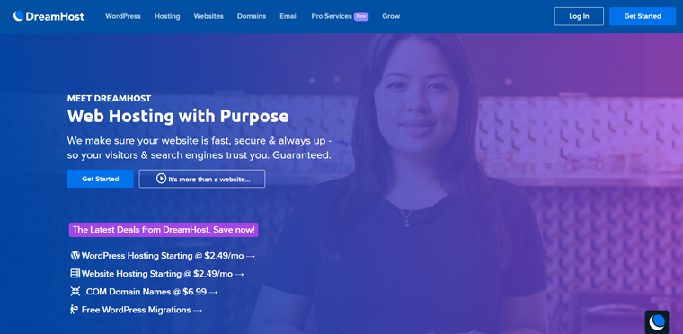 DreamHost Cea mai bună găzduire web accesibilă