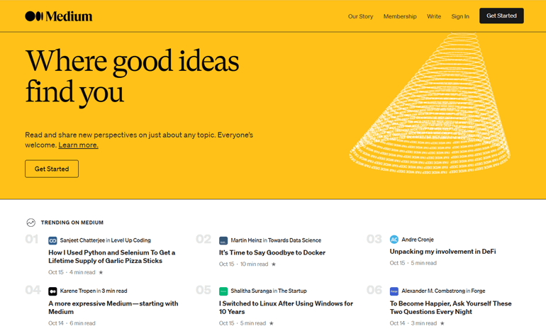 Platformă de blogging mediu