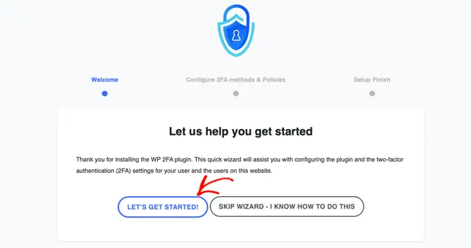 WP 2FA セットアップ ウィザード The WP 2FA Setup Wizard