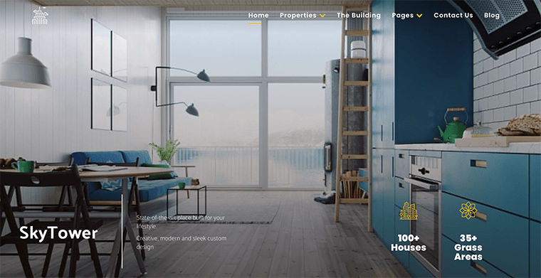 SkyTower - thème WordPress moderne pour l'immobilier