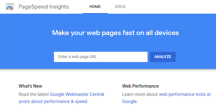 Google PageSpeed Insights 速度測試工具