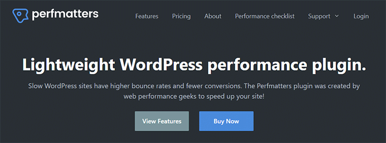 Perfmatters WordPress 網站清理和代碼壓縮插件