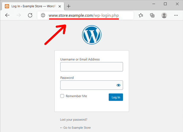 Login do WordPress em um subdomínio