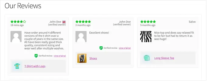 WooCommerce レビューのお客様のレビュー Customer reviews for WooCommerce reviews