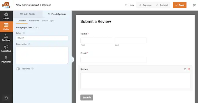 WP Forms ドラッグ アンド ドロップ エディター WP Forms drag and drop editor