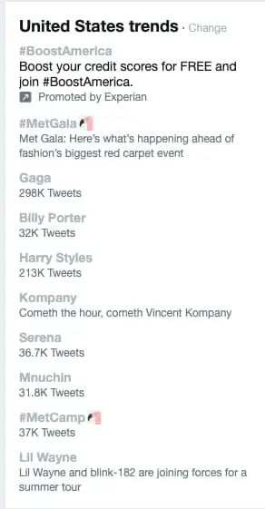 Twitter trendleri