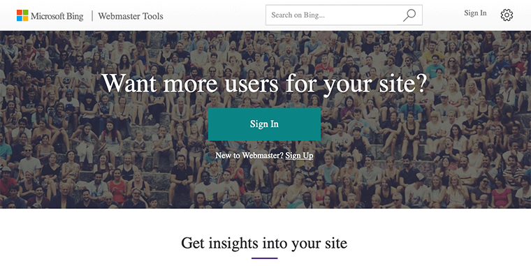 Outils pour les webmasters Bing