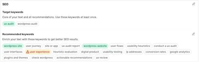 Semrush推荐的关键词设置 Semrush's recommended keyword settings