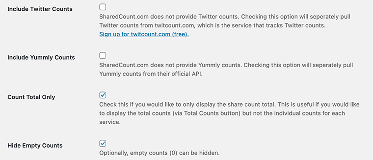 Partage du nombre total uniquement