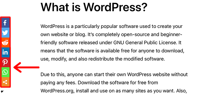 Interface flottante dans votre site