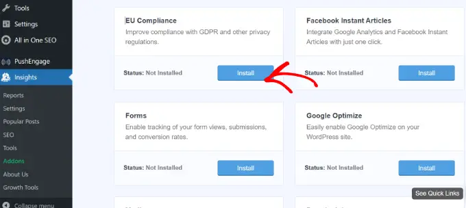 Supliment de conformitate MonsterInsights UE MonsterInsights EU compliance addon