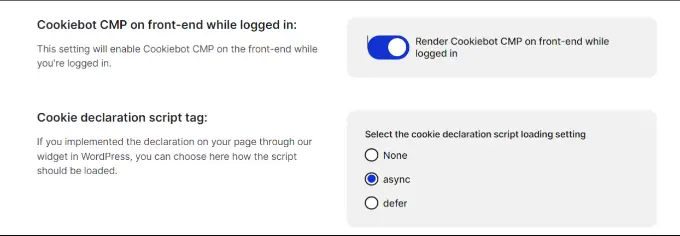 activați cookiebot pentru utilizatorii conectați Enable Cookiebot for logged in users