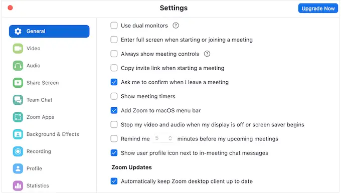 إعدادات الفيديو المتقدمة في Zoom Zoom's advanced video settings