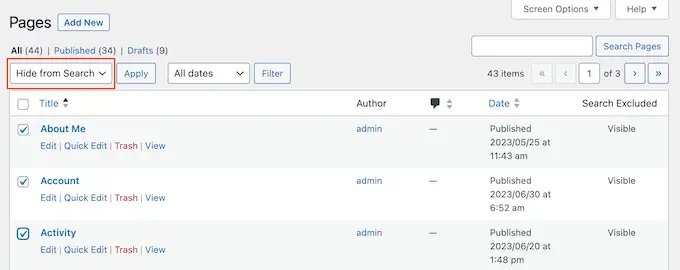 Mehrere Elemente aus den WordPress-Suchergebnissen ausschließen Excluding multiple items from the WordPress search results