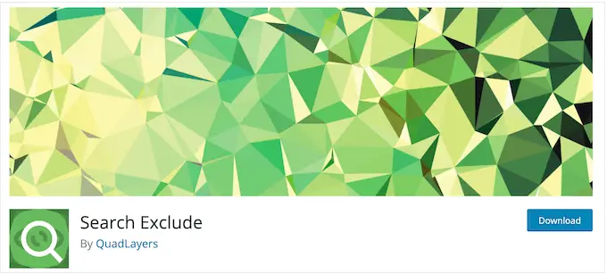 Das WordPress-Plugin „Suche ausschließen“. The Search Exclude WordPress plugin