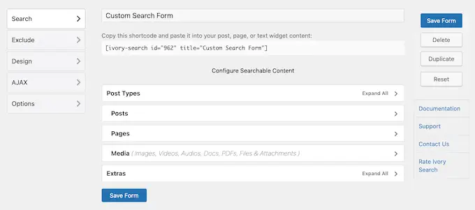 Ein Beispiel für ein WordPress-Such-Plugin An example of a WordPress search plugin