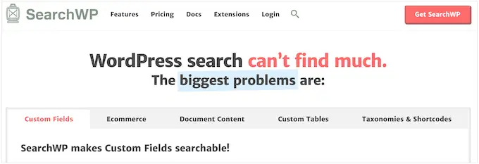 Das SearchWP WordPress-Such-Plugin The SearchWP WordPress search plugin