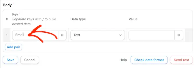Webhook からユーザーの電子メール アドレスを取得する Retrieving the user's email address from a webhook