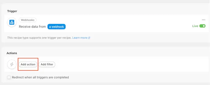 Uncanny Automator で自動化されたレシピにアクションを追加する Adding actions to an automated recipe in Uncanny Automator