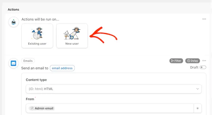 新しいユーザーを自動的に作成する Automatically creating a new user