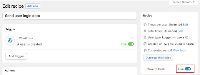 Webhook を使用したデータの共有 Sharing data using a webhook