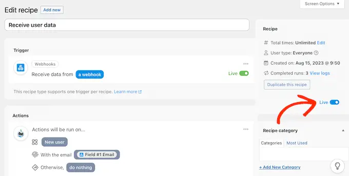 Uncanny Automator のレシピを公開する Publishing an Uncanny Automator recipe
