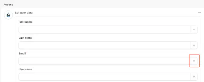 Webhook へのデータのマッピング Mapping data to a webhook