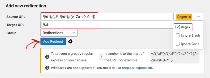 日期和名稱固定連結的重定向設置 Redirections Settings for Day and Name Permalinks