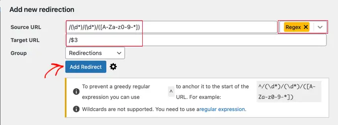 月份和名稱固定連結的重定向設置 Redirections Settings for Month and Name Permalinks