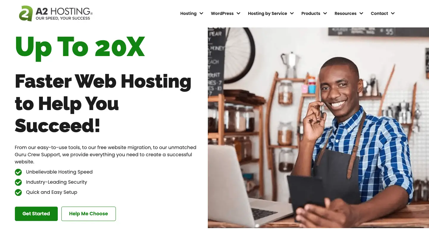 A2 ホスティング Web サイト。