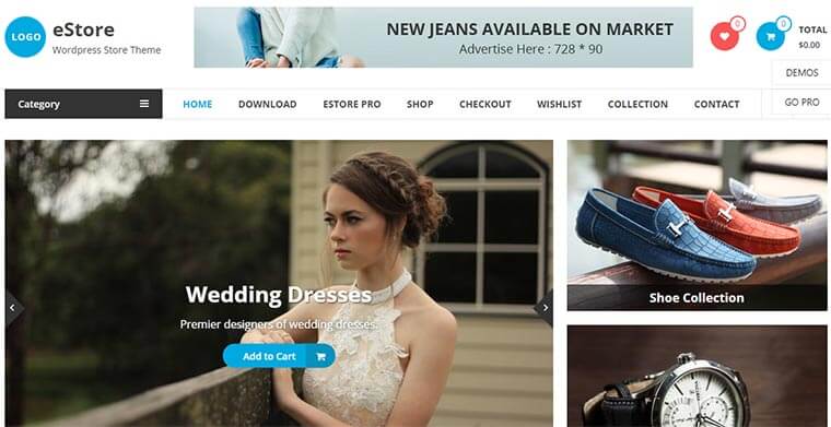 Loja virtual de modelos do WordPress