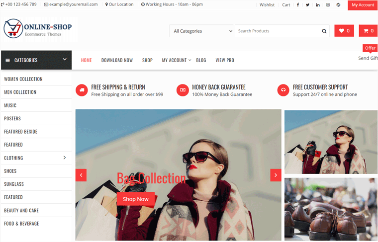 Tema WooCommerce para loja online