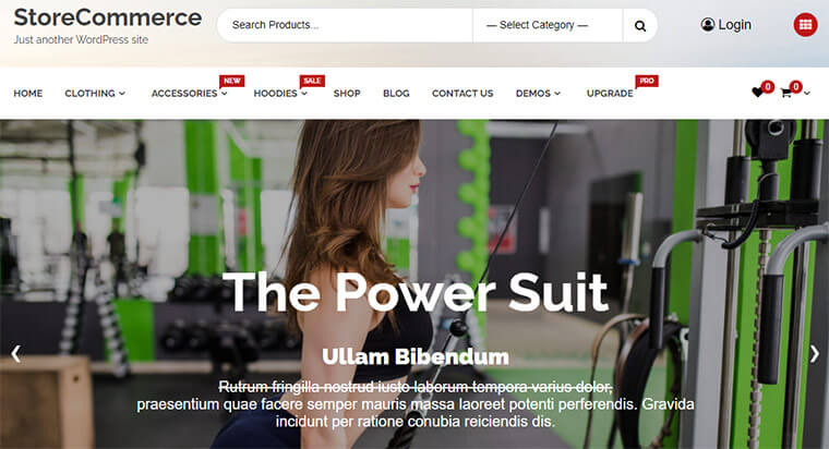 eCommerce WordPress Tema StoreCommerce