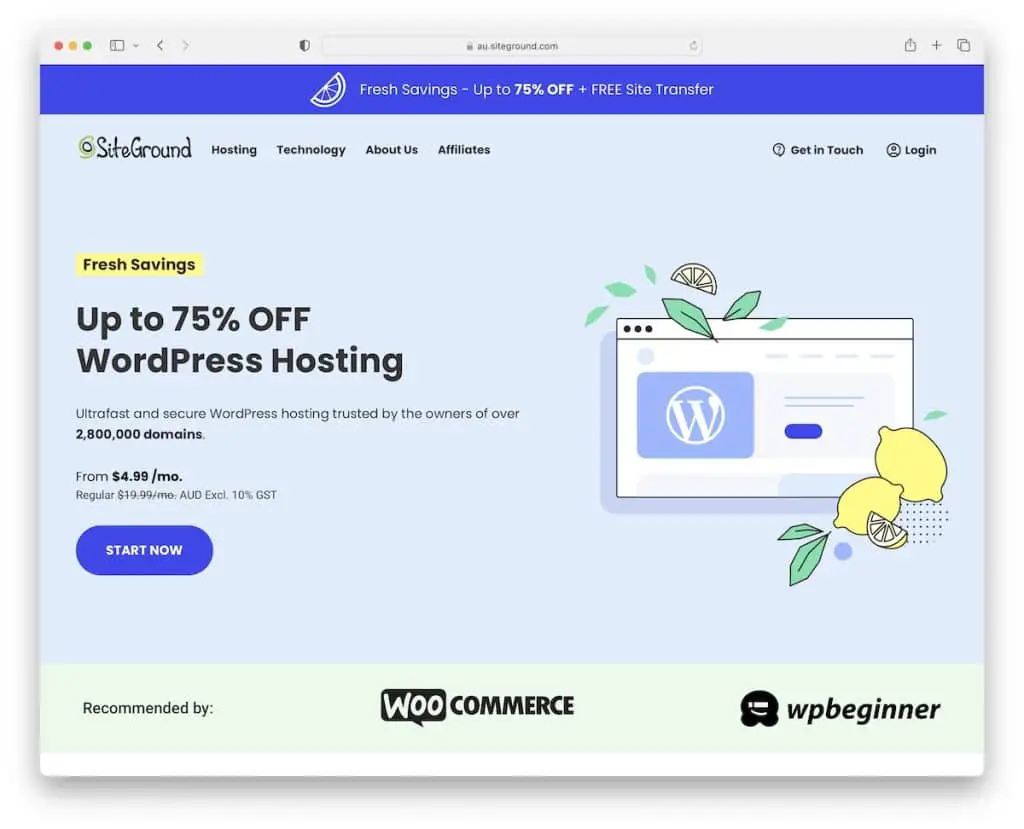 澳洲的 siteground wordpress 託管